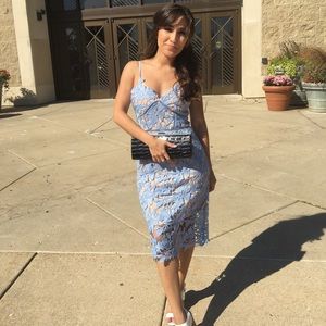 Blue lace dress